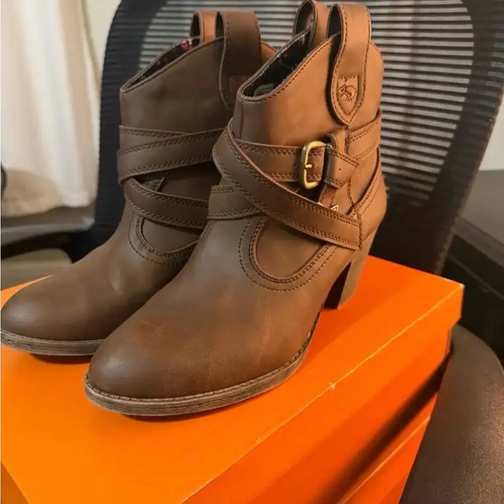 Brown Ankle Boots - Picture 2 of 3